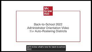 Back-to-School 2022 Administrator Orientation for Auto-Rostering Districts