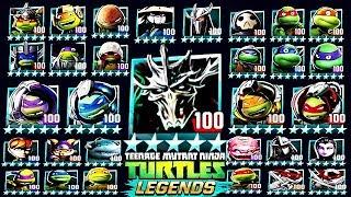 ALL 81 PLATINUM LEVEL 100 CHARACTERS TMNT LEGENDS