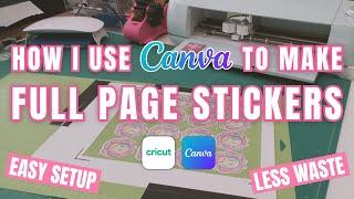 Updated for Canva  How To Make FULL Page of Stickers on Cricut with this Hack 