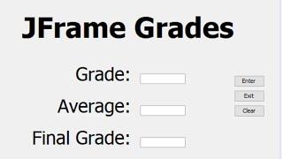 Easy Java JFrame Grades Program For Beginners