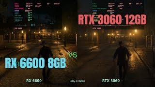 RX  6600 vs RTX 3060  1080p