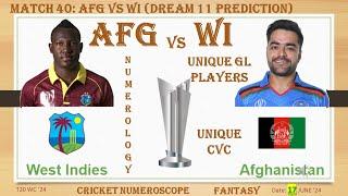 ICC T20 World Cup 24  Match 40 Player Prediction  West Indies vs Afghanistan  Fantasy Tips