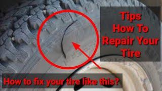 How to Vulcanize Tire Sidewall  Isuzu  MUX  Tire Repair