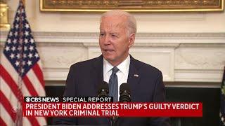 Biden on Trump hush-money conviction Irresponsible for anyone to say this was rigged