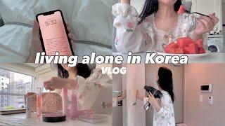 5AM slow morning routine  Living alone in Korea VLOG  korean skincare routine typical office day