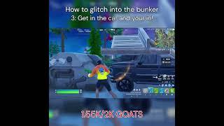 How to glitch into the bunker in season 4 #shorts #fortnite #tutorial