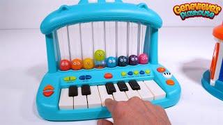 Learning Video for Toddlers - Learn Colors Shapes & Numbers with Hippo Toy Piano and Shape Match