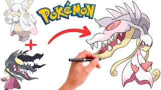 How To Draw MEGA MAWILE and AUDINO FUSION POKEMON  Pokemon Fusion