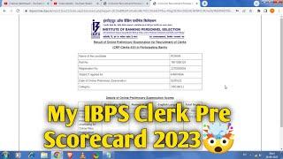 My IBPS Clerk Prelims Scorecard 2023 #ibpsclerk #rrbpo