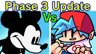 Friday Night Funkin VS Mickey Mouse 3rd Phase Update FNF Mod Sunday Night Happy Smile Horror