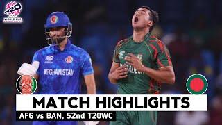 Afghanistan vs Bangladesh ICC T20 World Cup 2024 Match Highlights  AFG vs BAN Highlights