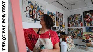 Amazing Art Studio Tour With Abstract Painter Angela Navarro  Mini Documentary