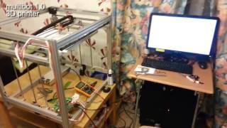 CoreXY gantry with Milkshakeboard Smoothieboard for 3D Printer test