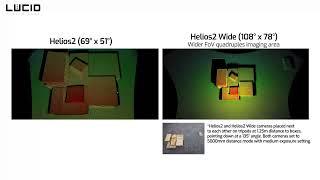 Time of Flight 3D Camera Comparison Helios2 Wide vs Helios2 point cloud