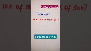 Easy percentage problem #shorts #percentage #maths #aptitude #mathstricks #percentage_math #math