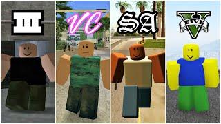 Evolution of Roblox in GTA Games  ROBLOX Visits Every GTA Map