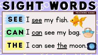 LETS READ  SIGHT WORDS SENTENCES  SEE CAN THE  PRACTICE READING ENGLISH  TEACHING MAMA