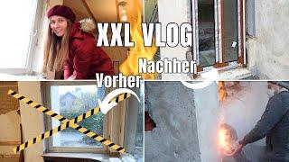 Bauvlog N°25  Feuer frei  Ran ans Wohnzimmer  Terrassentür einbauen 