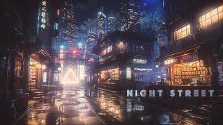 Night Street Rainy Cyberpunk Ambient FOCUS-RELAX Calm Blade Runner Music Vibes