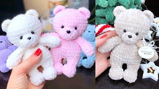 Crochet bear in an hour  from plush yarn  Master class  Detailed tutorial  DIY crochet bear