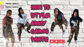 HOW TO STYLE CAMO CARGO PANTS  OUTFIT INSPO