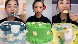 Eating Most Delicious Creamy Cake   soft chewy sounds  크림 케이크 먹방  MUKBANG Satisfying