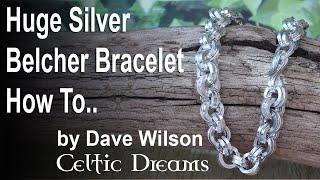 How To Make..HUGE Belcher Chain Bracelet with Square Silver Wire