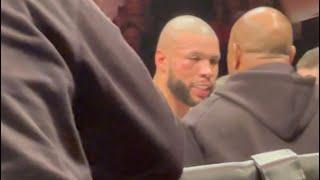 CHRIS EUBANK JNR BLASTS ROY JONES JNR IN RING AFTER DEFEAT TO LIAM SMITH IN MANCHESTER.