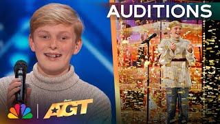 Reid Wilson Receives The GOLDEN BUZZER For You Dont Own Me  Auditions  AGT 2024