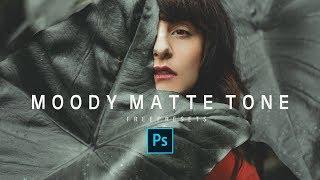 FREE PRESETS  Dark & Moody matte Tone Effect in Photoshop CC