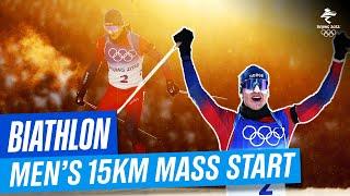 Biathlon - Mens 15km Mass Start  Full Replay  #Beijing2022