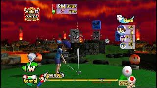 Mario Golf Toadstool Tour Bowser Badlands 3 player Netplay 60fps