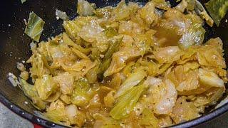 Southern Smothered Cabbage  Southern Fried Cabbage recipe  How to make Smothered Cabbage