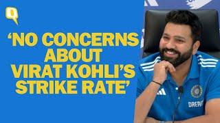 T20 World Cup 2024 Rohit Sharma Laughs When Asked About Virat Kohli’s Strike Rate  The Quint