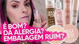 TESTEI OS NOVOS PRODUTOS DE MAQUIAGEM DA BOCA ROSA - Karen Bachini