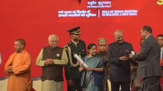 Receiving Pravasi Bharatiya Samman Award