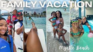 family travel vlog  Myrtle Beach new resturants my kids can SWIM really good