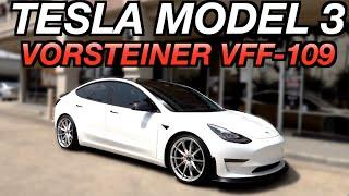 Tesla Model 3 Vorsteiner VFF109 Zara Gray Wheels *Walk around*