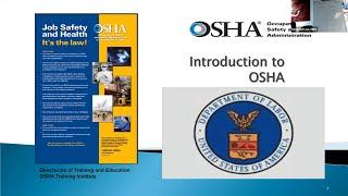 OSHA 30 General Industry Day 1 Safety and Health Training June 29 2021