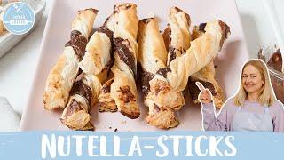 Nutella Sticks   Nutella Blätterteigstangen  Einfach Backen