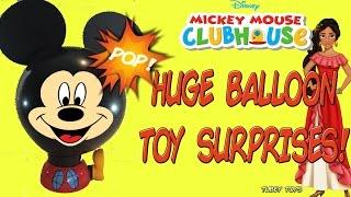 Biggest Mickey Clubhouse Giant Balloon Toy Surprises Elena from Avalor Video for Kids Tubey Toys