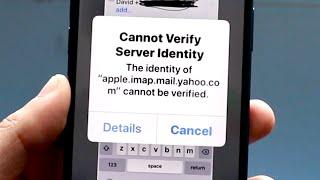 How To FIX Cannot Verify Server Identity On iPhone 2022