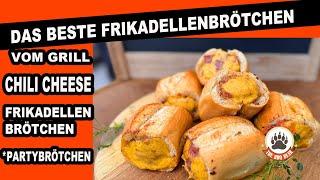 Chili Cheese Frikadellen Brötchen vom Grill - Partybrötchen  The BBQ BEAR