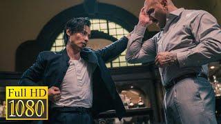 Chung Tin-chi vs. Dave Batista at the salon in the movie Master Z Ip Man Legacy 2018