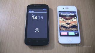 Incoming call & Ringing alarms at the Same Time Explay Alto+Iphone 4s ios 6