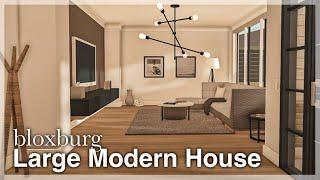 Bloxburg - Large Modern House Speedbuild interior + full tour