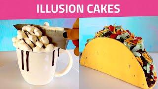 24 Stunning Illusion & Foodie Cake Decorations