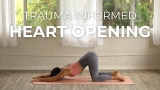 Trauma-Informed Heart Opening Yoga Flow  Yoga for Chest Tightness and Anxiety