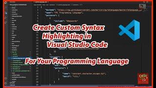 Create Custom Syntax Highlighting in VS Code  Programming Language  Software Coding Tutorials