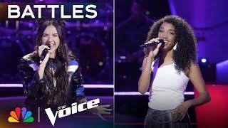 Maddi Jane & Nadèges Stellar Performance of Cant Take My Eyes Off Of You  The Voice Battles